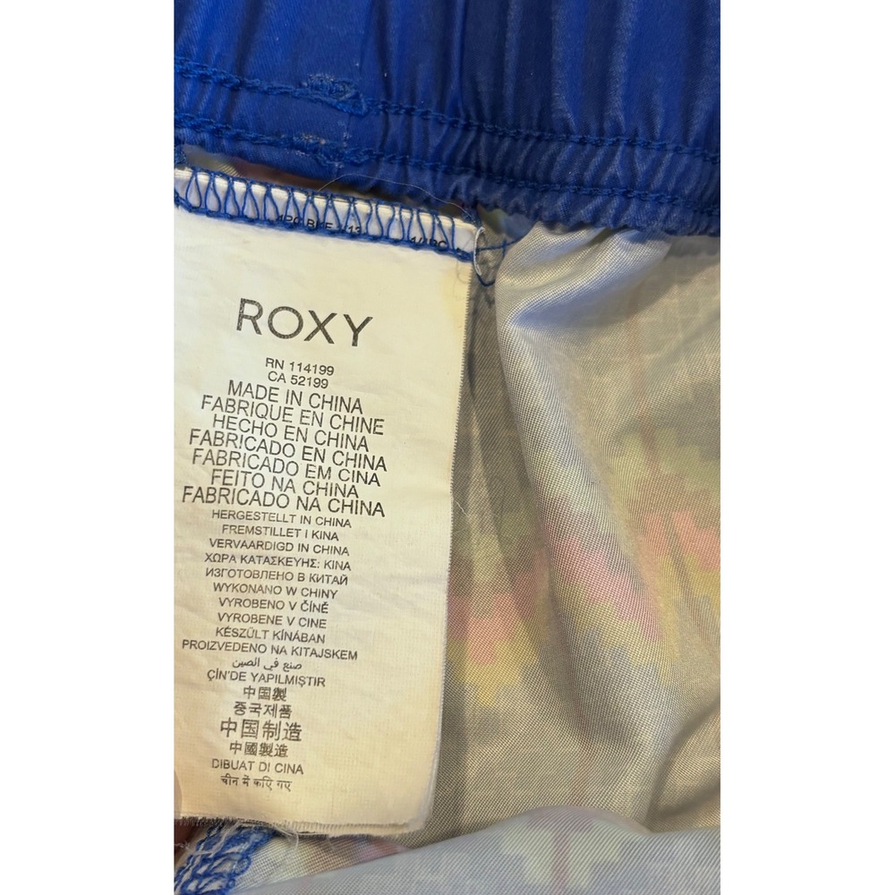 Roxy Girls Blue Chevron Board Shorts Swim Trunks Size Medium Surfer Beach EUC - Picture 2 of 11